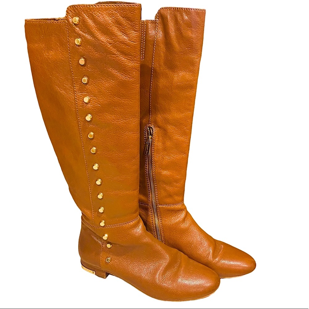 MICHAEL KORS  | AILEE GOLD STUD BOOTS  SZ 7